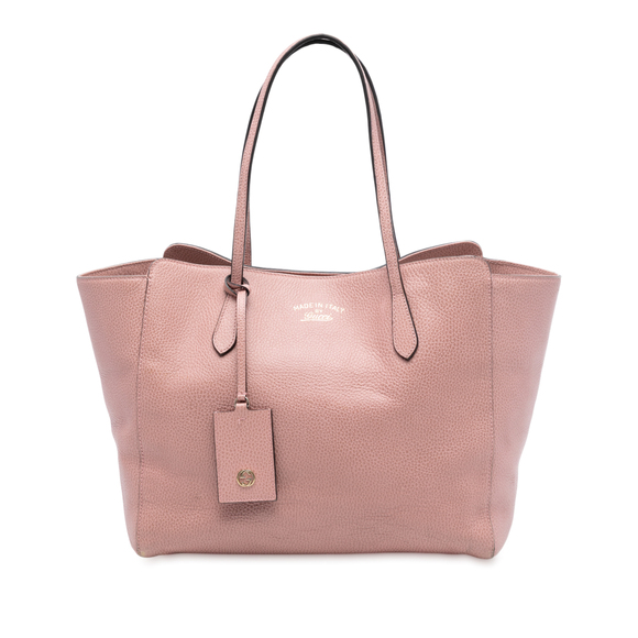 Gucci Handbags - Pre-Loved Gucci Medium Leather Swing Tote